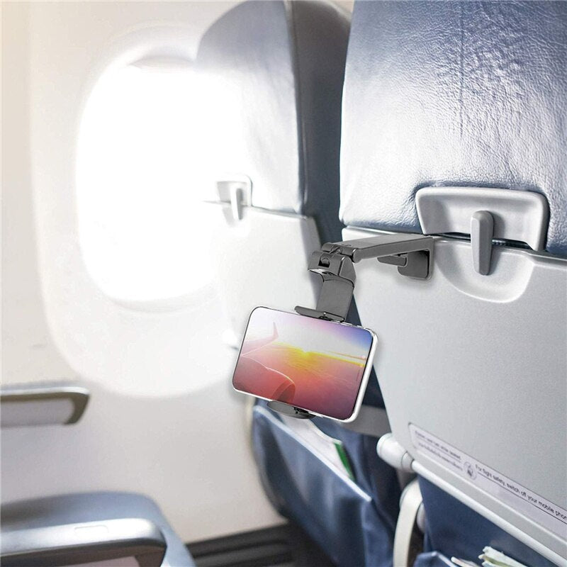 Soporte Para Celular En Avión Y Viajes: Plegable, Giratorio Y Portátil Para Escritorio, Vuelo Y Asientos De Tren