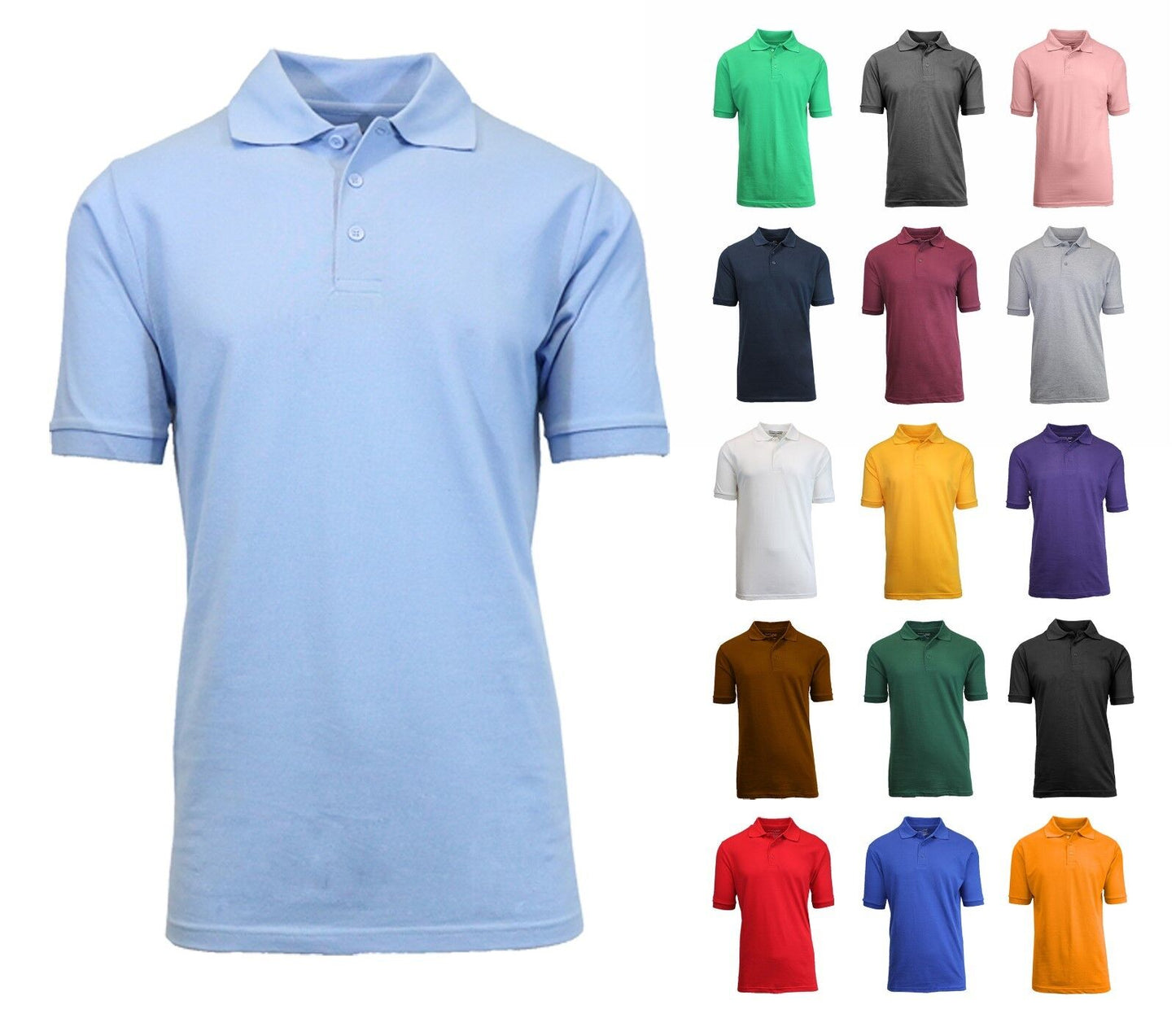 Camisa Polo De Manga Corta Para Hombres