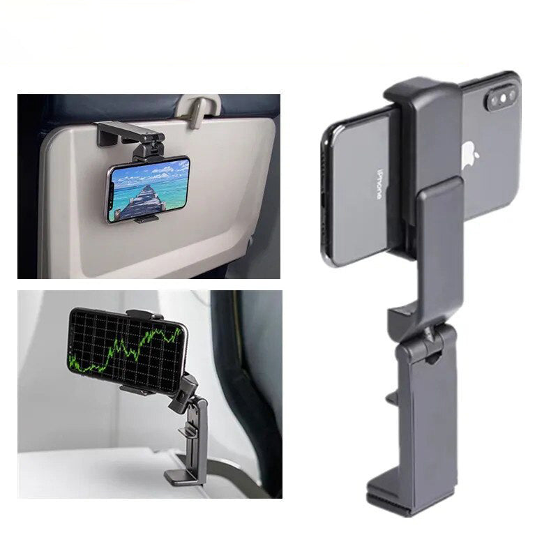 Soporte Para Celular En Avión Y Viajes: Plegable, Giratorio Y Portátil Para Escritorio, Vuelo Y Asientos De Tren