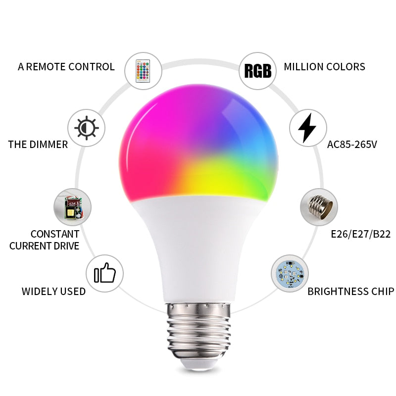 Smart Bombilla LED Inteligente Wi-Fi bivolt- Compatible con Alexa