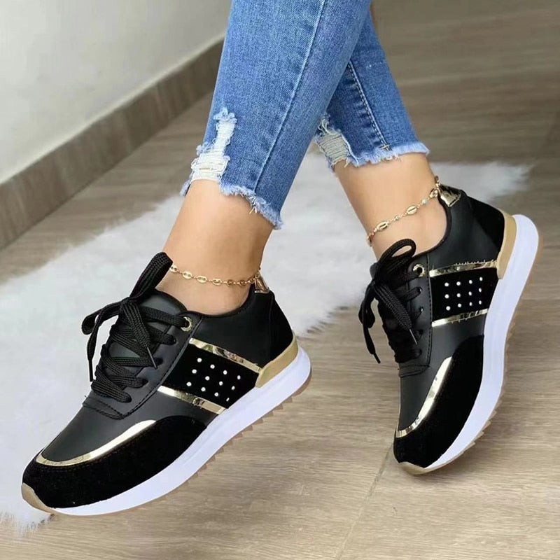 Zapatillas Deportivas Casuales Sneakers de Mujer con Patchwork