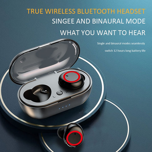 Auricular Bluetooth, Auriculares Para Deportes Al Aire Libre Con Inalámbrico 5.0, Alimentación Del Contenedor de Carga Y Control Táctil de Pantalla