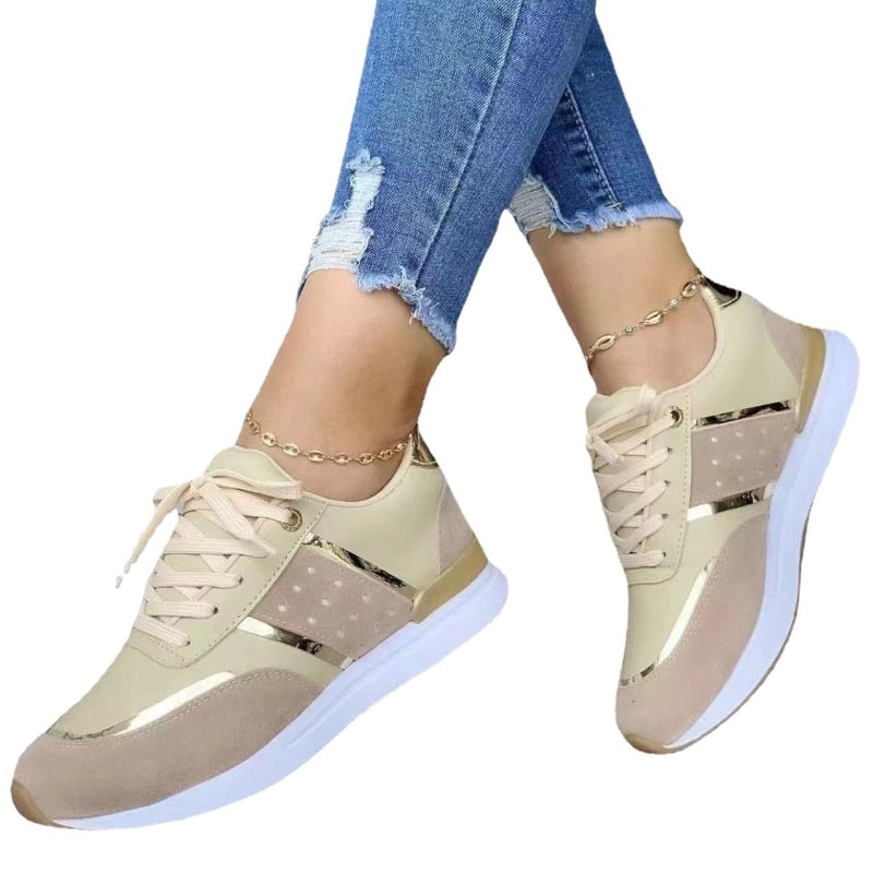 Zapatillas Deportivas Casuales - Sneakers de Mujer con Patchwork de Pie